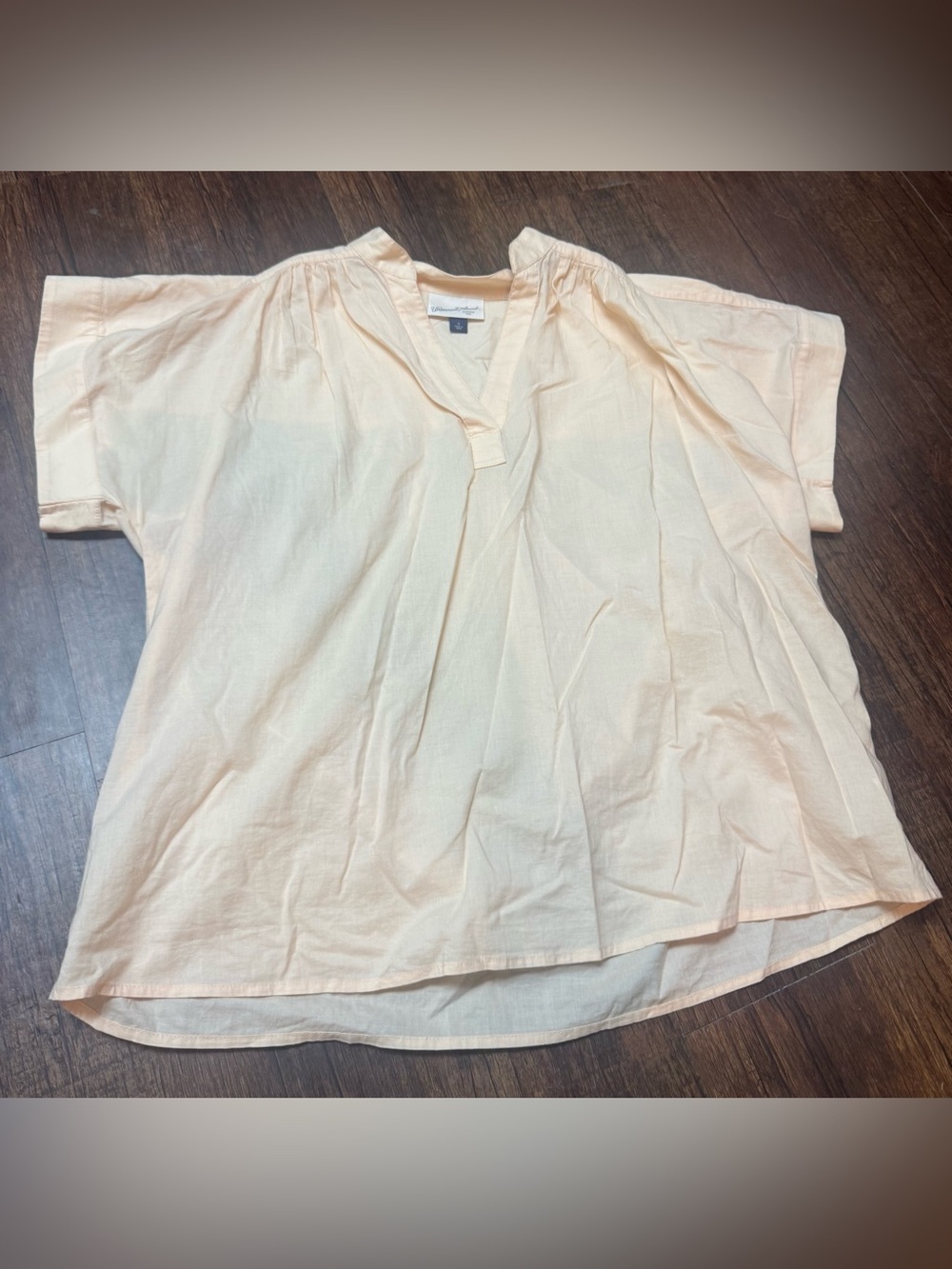 Coastal Chic Universal Thread Peach Short-Sleeve Button-Down Casual Shirt